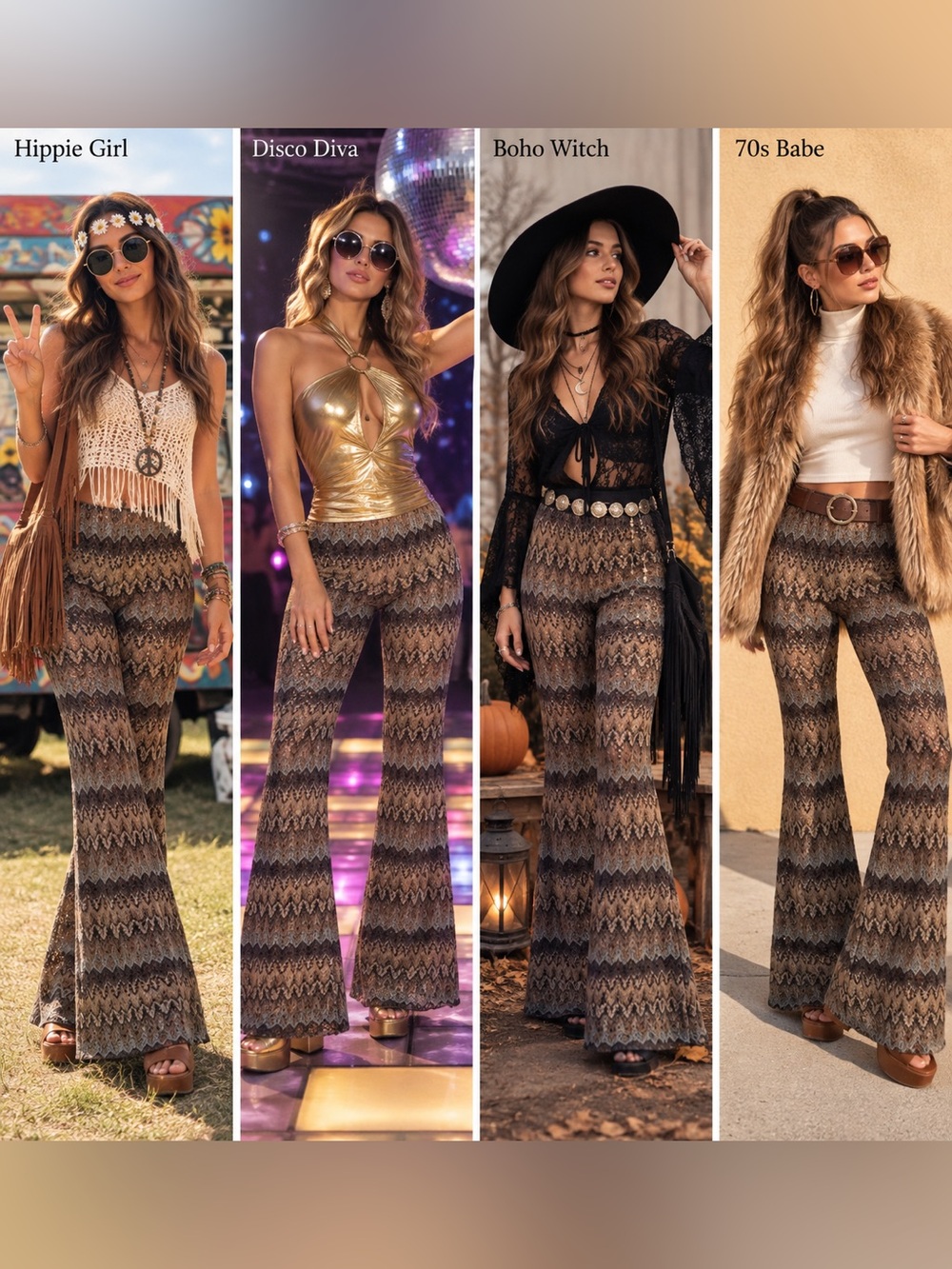 Revelation Crochet Summer Flare Semi Sheer Pants